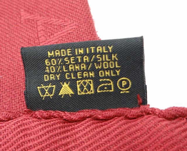 BVLGARI ブルガリ ロゴマニア シルク×ウール ストール ショール レッド<USED>【送料無料】 < ブランド BVLGARI ブルガリ ロゴマニア シルク×ウール ストール ショール レッド<USED>【送料無料】 < ブランドの