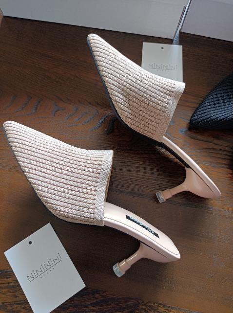 ミュールパンプスサンダル★ベージュ★新品同様★メッシュニット★ < 女性ファッション  ミュールパンプスサンダル★ベージュ★新品同様★メッシュニット★ < 女性ファッションの