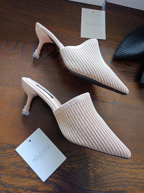 ミュールパンプスサンダル★ベージュ★新品同様★メッシュニット★ < 女性ファッション  ミュールパンプスサンダル★ベージュ★新品同様★メッシュニット★ < 女性ファッションの
