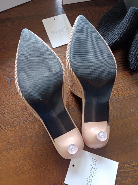 ミュールパンプスサンダル★ベージュ★新品同様★メッシュニット★ < 女性ファッション  ミュールパンプスサンダル★ベージュ★新品同様★メッシュニット★ < 女性ファッションの