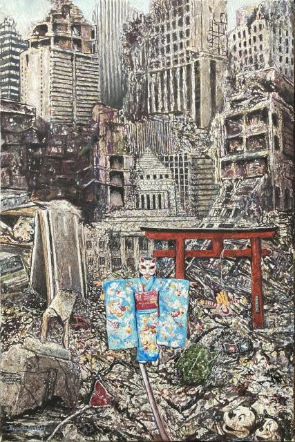 絵画 水彩『Ground Zero -Little Tokyo-八百万神-天祥・降臨・顕形(げぎょう)の雛子』新品・真作保証・原画 < ホビー 絵画 水彩『Ground Zero -Little Tokyo-八百万神-天祥・降臨・顕形(げぎょう)の雛子』新品・真作保証・原画 < ホビーの
