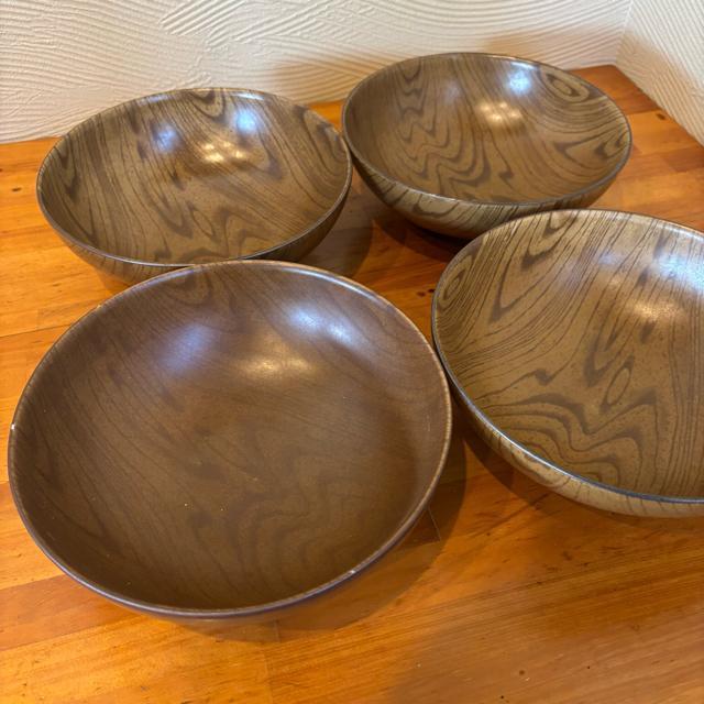 美濃焼 特撰 創作 陶器 木目調 多用碗 丼 麺類 和食器 4個セット < インテリア/ライフ  美濃焼 特撰 創作 陶器 木目調 多用碗 丼 麺類 和食器 4個セット < インテリア/ライフの