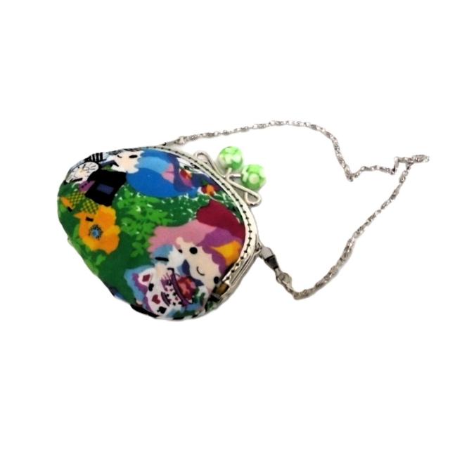 ◆キキララ×ホラグチカヨ【不思議の国のアリス】◆がまぐちポーチ【マチなしオーバル < 女性ファッション  ◆キキララ×ホラグチカヨ【不思議の国のアリス】◆がまぐちポーチ【マチなしオーバル < 女性ファッションの