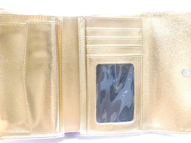 可愛い♪エナメル ラインストーンハートバックル クロコ型押し長財布 ピンク < 女性ファッション 可愛い♪エナメル ラインストーンハートバックル クロコ型押し長財布 ピンク < 女性ファッションの