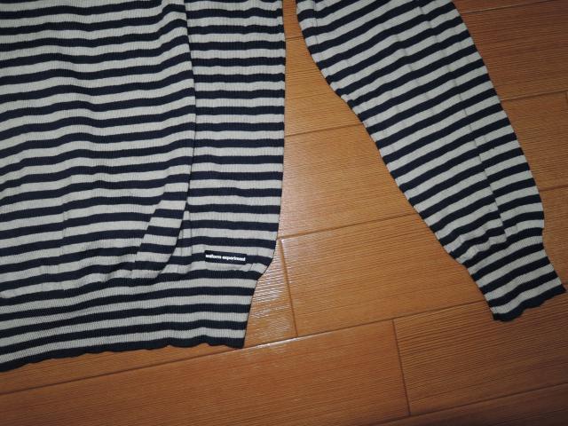 uniform experiment 薄手 ボーダー カーディガン 2 紺 SOPHNET. < ブランド  uniform experiment 薄手 ボーダー カーディガン 2 紺 SOPHNET. < ブランドの
