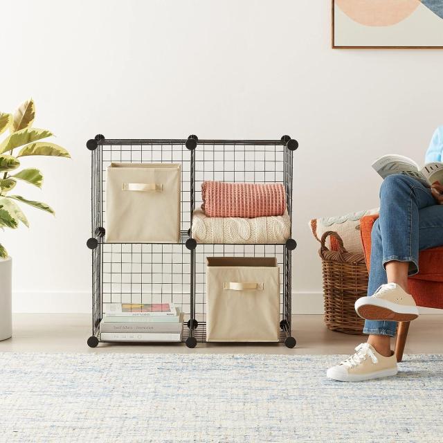 収納棚 4キューブワイヤー ブラック 36cmx36cmx36cm < インテリア/ライフ 収納棚 4キューブワイヤー ブラック 36cmx36cmx36cm < インテリア/ライフの