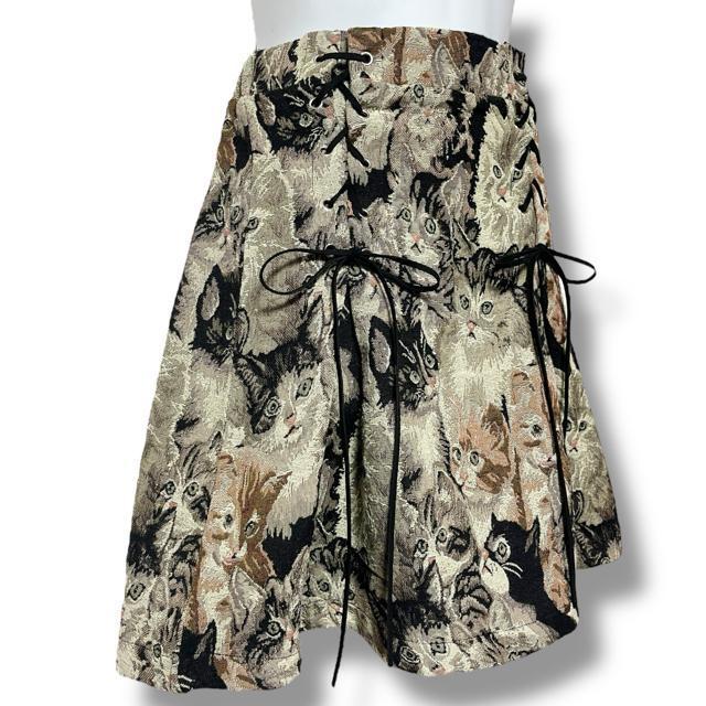 【新品/Drug honey】フロントスピンドルゴブラン織猫ちゃん総柄スカート < ブランド  【新品/Drug honey】フロントスピンドルゴブラン織猫ちゃん総柄スカート < ブランドの