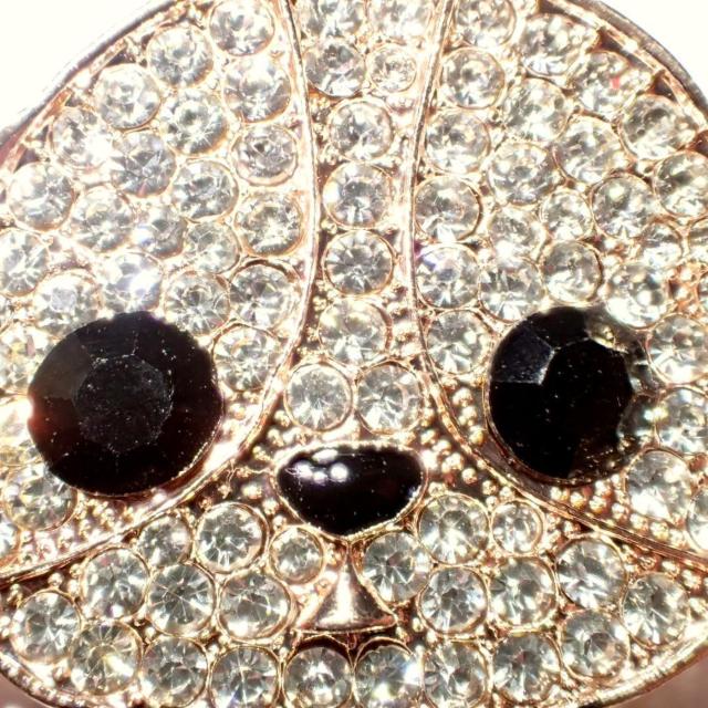 ラインストーン 犬 イヌ ピンブローチ ブローチ ピンバッジ バッジ ラペルピン ピンクゴールド色 < 女性アクセサリー/時計  ラインストーン 犬 イヌ ピンブローチ ブローチ ピンバッジ バッジ ラペルピン ピンクゴールド色 < 女性アクセサリー/時計の