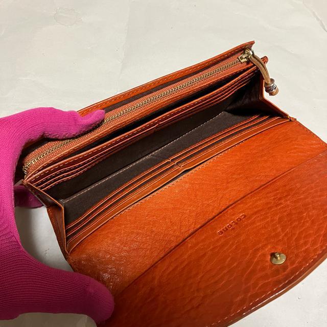 【cotone / コットーネ】 レザー / 二つ折り / 長財布 艶茶 < 女性ファッション 【cotone / コットーネ】 レザー / 二つ折り / 長財布 艶茶 < 女性ファッションの