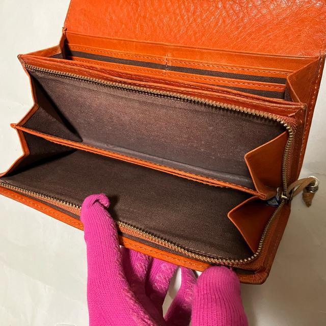 【cotone / コットーネ】 レザー / 二つ折り / 長財布 艶茶 < 女性ファッション 【cotone / コットーネ】 レザー / 二つ折り / 長財布 艶茶 < 女性ファッションの