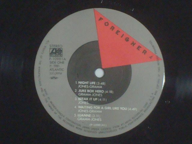 4 / フォリナー(FOREIGNER) 帯付LP 美盤 < CD/DVD/ビデオ  4 / フォリナー(FOREIGNER) 帯付LP 美盤 < CD/DVD/ビデオの