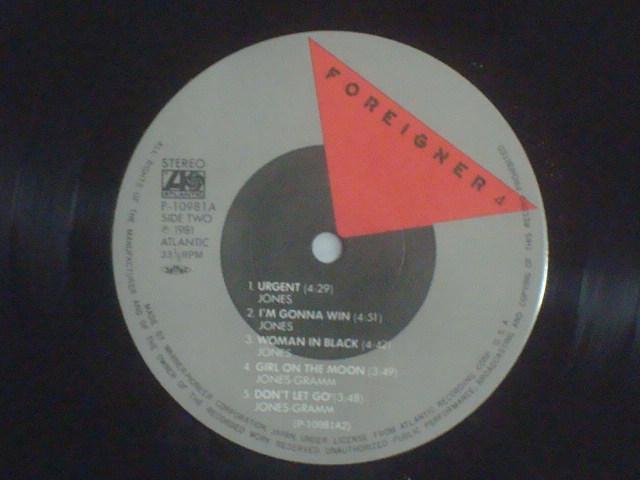 4 / フォリナー(FOREIGNER) 帯付LP 美盤 < CD/DVD/ビデオ  4 / フォリナー(FOREIGNER) 帯付LP 美盤 < CD/DVD/ビデオの