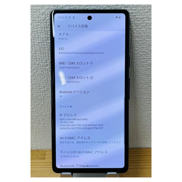 B Google Pixel 7 a 128 GB SIMt[ ubN {  Ɠd/AV 