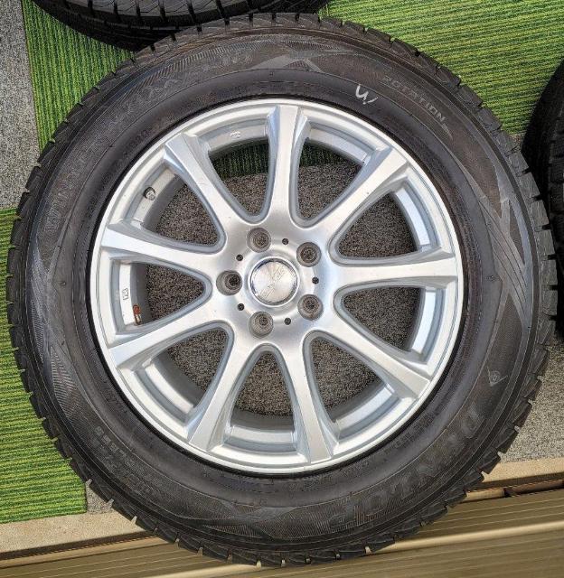 美品 超バリ溝 9分山 DUFACT 17in 7J +48 PCD114.3 ダンロップ ウインターマックス SJ8 225/6 < 自動車/バイク 美品 超バリ溝 9分山 DUFACT 17in 7J +48 PCD114.3 ダンロップ ウインターマックス SJ8 225/6 < 自動車/バイク