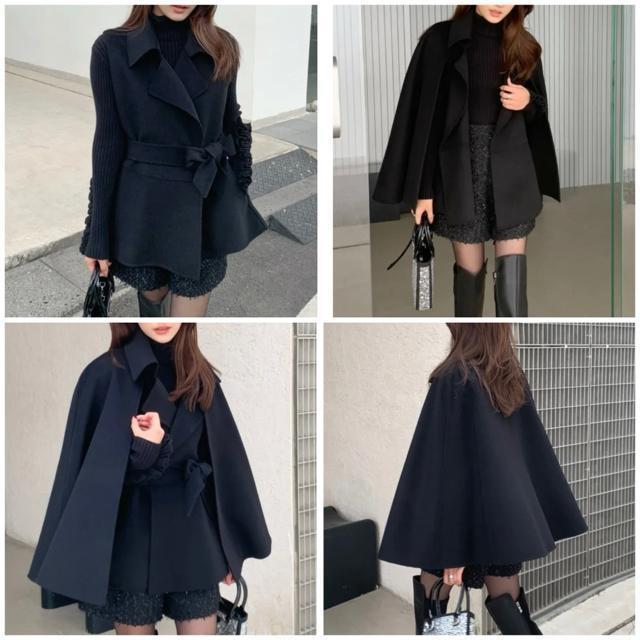 birthdaybashbbALETTA3WAYCAPECOATBLACK�o�[�X�f�[�o�b�V���P�[�v�R�[�g�|���`���W���A�E�^�����{�� �� �����t�@�b�V������ 