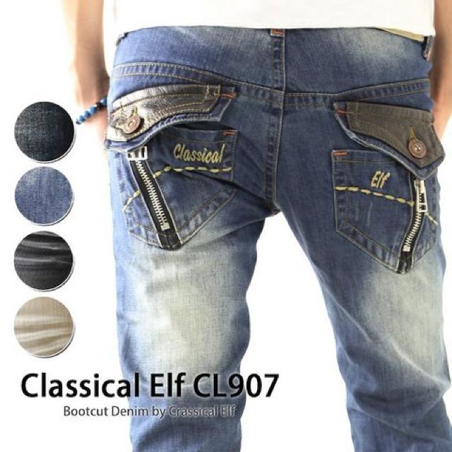 【Classical Elf/クラシカルエルフ】人気ブランド♪ユニセックス 美脚刺繍ブーツカットデニム インディゴL < 男性ファッション 【Classical Elf/クラシカルエルフ】人気ブランド♪ユニセックス 美脚刺繍ブーツカットデニム インディゴL < 男性ファッションの