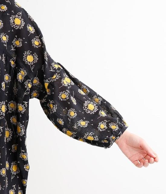 ***CLN***コットンリネン たんぽぽ柄 切替プルオーバー 新品 < 女性ファッション ***CLN***コットンリネン たんぽぽ柄 切替プルオーバー 新品 < 女性ファッションの