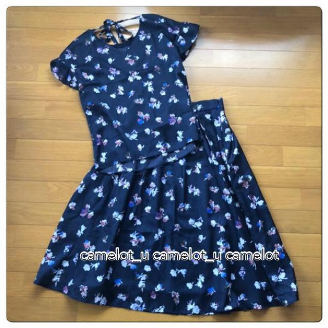 アナイ チェックフラワープリントスカート&ブラウス < ブランド  アナイ チェックフラワープリントスカート&ブラウス < ブランドの