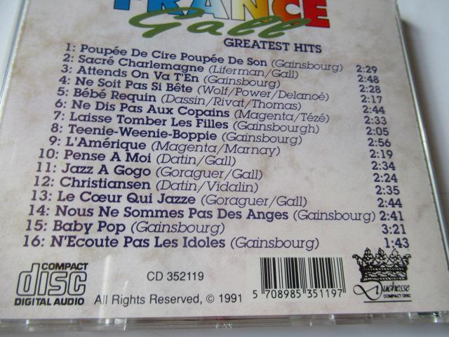 フランス・ギャル CD 「 France Gall Greatest Hits 」 < CD/DVD/ビデオ  フランス・ギャル CD 「 France Gall Greatest Hits 」 < CD/DVD/ビデオの