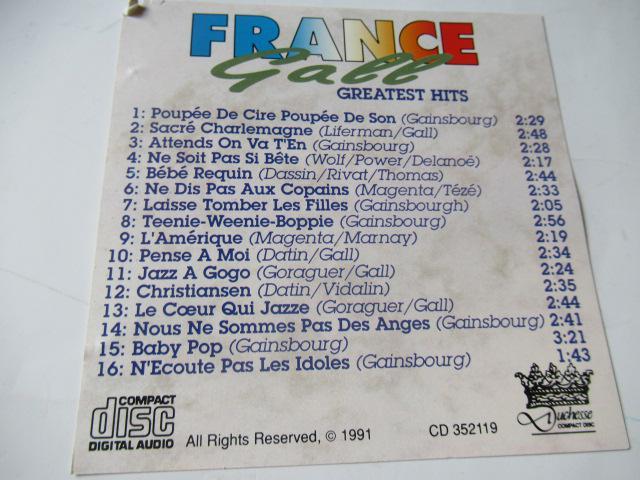 フランス・ギャル CD 「 France Gall Greatest Hits 」 < CD/DVD/ビデオ  フランス・ギャル CD 「 France Gall Greatest Hits 」 < CD/DVD/ビデオの