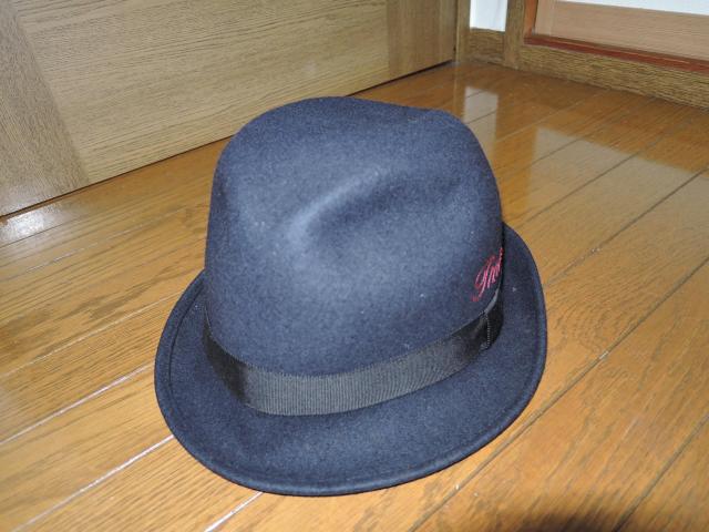 TMT ティーエムティー ウール ハット L 紺 HAT 毛 キャップ 帽子 リボン ロゴ LOGO < ブランド  TMT ティーエムティー ウール ハット L 紺 HAT 毛 キャップ 帽子 リボン ロゴ LOGO < ブランドの