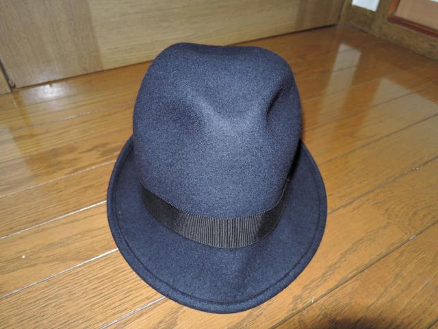 TMT ティーエムティー ウール ハット L 紺 HAT 毛 キャップ 帽子 リボン ロゴ LOGO < ブランド  TMT ティーエムティー ウール ハット L 紺 HAT 毛 キャップ 帽子 リボン ロゴ LOGO < ブランドの