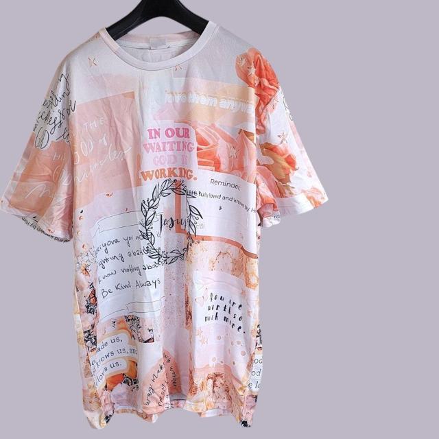 大きいサイズ レディース メンズ 半袖 Tシャツ ビンテージ ピンク 花 蝶 星 ぽっちゃり カジュアル ヒップホップ ストリート < 男性ファッション 大きいサイズ レディース メンズ 半袖 Tシャツ ビンテージ ピンク 花 蝶 星 ぽっちゃり カジュアル ヒップホップ ストリート < 男性ファッションの