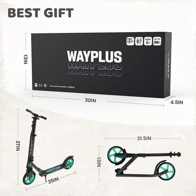 WAYPLUS (ウェイプラス) Aquas キックスクーター 子供用 ティーン 大人用 折りたたみ式 軽量 < レジャー/スポーツ  WAYPLUS (ウェイプラス) Aquas キックスクーター 子供用 ティーン 大人用 折りたたみ式 軽量 < レジャー/スポーツの