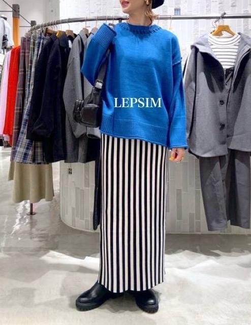 新品 LEPSIM★ ストライプニットスカート < 女性ファッション  新品 LEPSIM★ ストライプニットスカート < 女性ファッションの