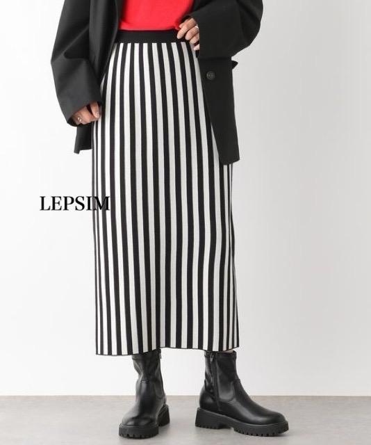 新品 LEPSIM★ ストライプニットスカート < 女性ファッション  新品 LEPSIM★ ストライプニットスカート < 女性ファッションの
