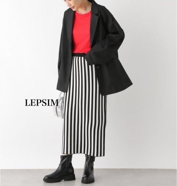 新品 LEPSIM★ ストライプニットスカート < 女性ファッション  新品 LEPSIM★ ストライプニットスカート < 女性ファッションの