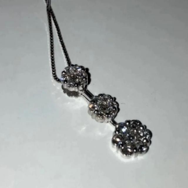 K18WG ダイヤモンドネックレス ホワイトゴールド ダイヤネックレス 18金 天然ダイヤモンド ペンダントトップ TRILOGY < 女性アクセサリー/時計 K18WG ダイヤモンドネックレス ホワイトゴールド ダイヤネックレス 18金 天然ダイヤモンド ペンダントトップ TRILOGY < 女性アクセサリー/時計の