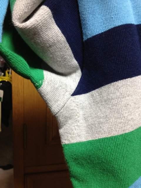 古着 バーバリアン ラガーシャツ 七分袖 カットソー Sサイズ ボーダー 緑 紺 ユーズド < 男性ファッション  古着 バーバリアン ラガーシャツ 七分袖 カットソー Sサイズ ボーダー 緑 紺 ユーズド < 男性ファッションの