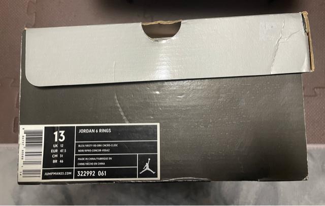 i@iCL NIKE GAW[_ 6 AIR JORDAN 6 RINGS   ubN _[NJ[L US13 ŏIl  uh 