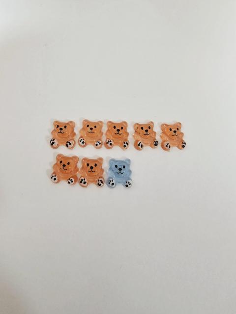 C クマ デコパーツ 8個セット クリアオレンジ 水色 < ペット/手芸/園芸  C クマ デコパーツ 8個セット クリアオレンジ 水色  < ペット/手芸/園芸の