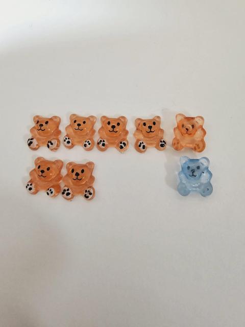 C クマ デコパーツ 8個セット クリアオレンジ 水色 < ペット/手芸/園芸  C クマ デコパーツ 8個セット クリアオレンジ 水色 < ペット/手芸/園芸の