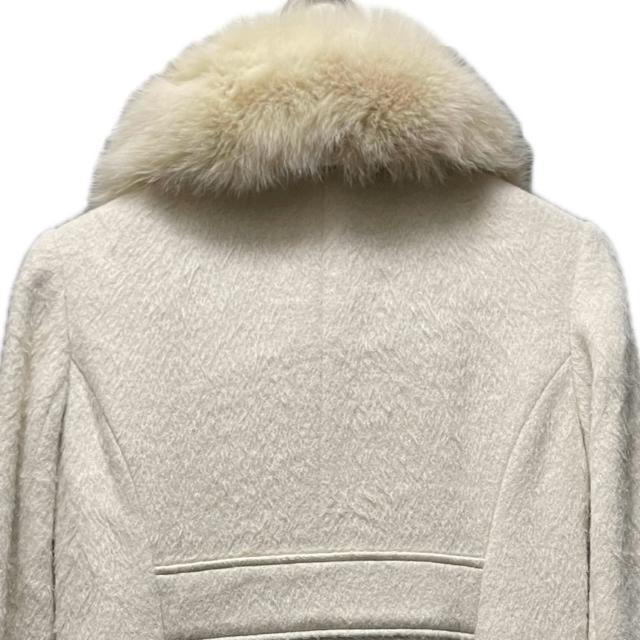 インタープラネット フォックスファー襟 ウール リボン ピーコート アウター < 女性ファッション インタープラネット フォックスファー襟 ウール リボン ピーコート アウター < 女性ファッションの