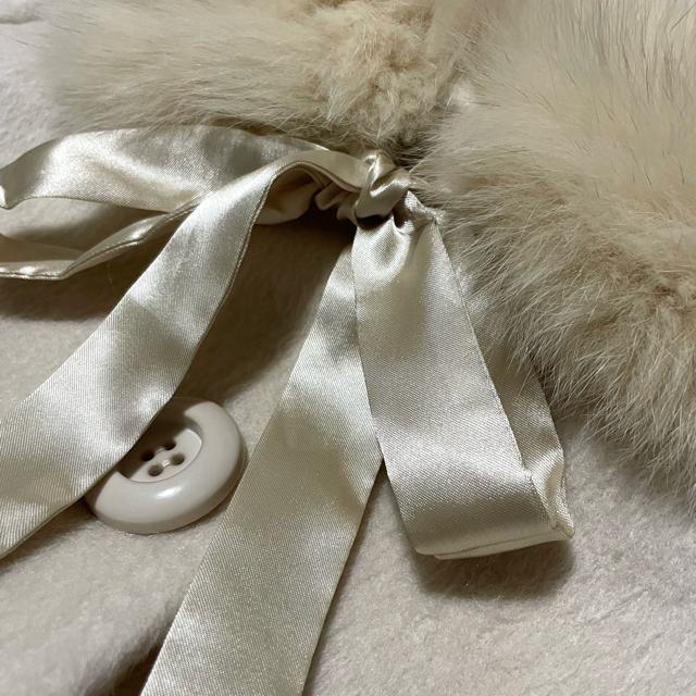 インタープラネット フォックスファー襟 ウール リボン ピーコート アウター < 女性ファッション インタープラネット フォックスファー襟 ウール リボン ピーコート アウター < 女性ファッションの