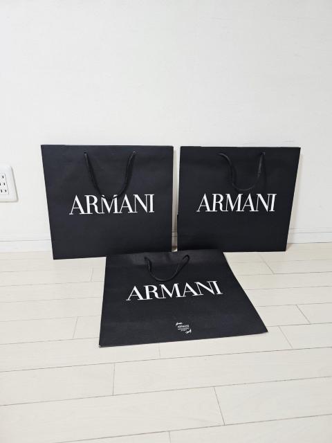(3) ARMANI ショップ袋 大 3枚セット 38p×41p < ブランド  (3) ARMANI ショップ袋 大 3枚セット 38p×41p  < ブランドの