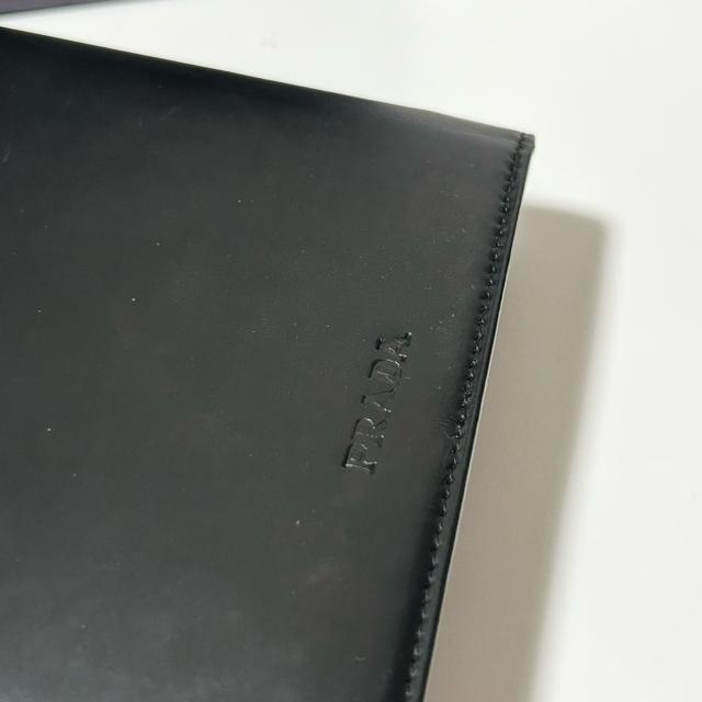 ���i PRADA �v���_ �A�h���X�� �蒠�P�[�X ���U�[ �u���b�N ���K�i �� �u�����h�� 