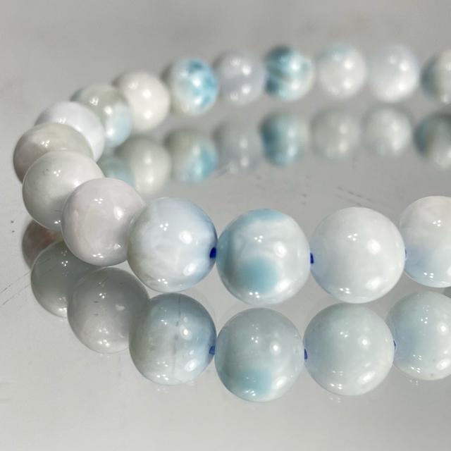 《No.312》ドミニカ共和国 天然石ラリマー 8.5mm < 女性アクセサリー/時計  《No.312》ドミニカ共和国 天然石ラリマー 8.5mm  < 女性アクセサリー/時計の