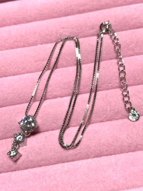 SV ジルコニア 3連ネックレス ★ A < 女性アクセサリー/時計 SV ジルコニア 3連ネックレス ★ A < 女性アクセサリー/時計の