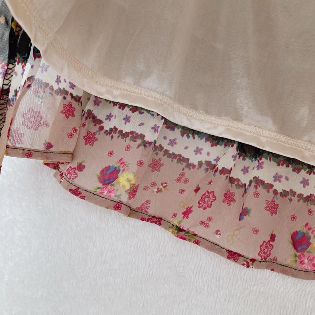 花柄 ボーダー シースル ゆったり Aライン 半袖 チュニック ワンピース L N2m < 女性ファッション  花柄 ボーダー シースル ゆったり Aライン 半袖 チュニック ワンピース L N2m < 女性ファッションの