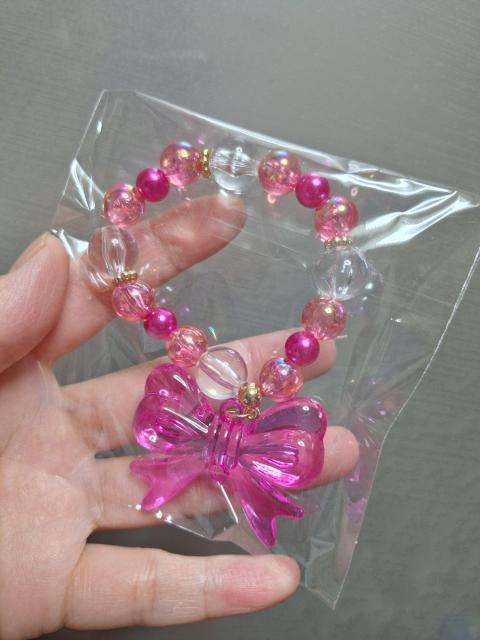 No.20新品★「デカッ!リボンチャーム付きブレスレット」=ショキピンク= < キッズ/ベビー No.20新品★「デカッ!リボンチャーム付きブレスレット」=ショキピンク= < キッズ/ベビーの