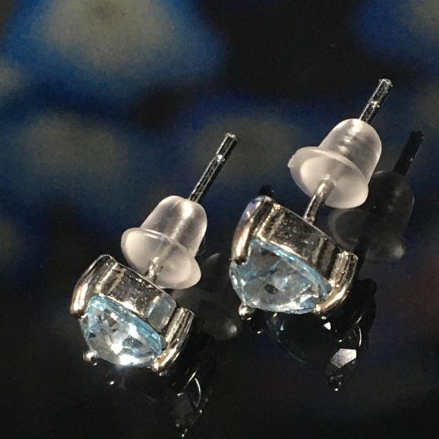 《高品質ピアス》天然石ブルートパーズ ペア(両耳用)S925 < 女性アクセサリー/時計  《高品質ピアス》天然石ブルートパーズ ペア(両耳用)S925 < 女性アクセサリー/時計の