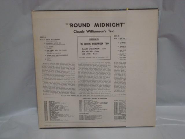 ラウンド・ミッドナイト / クロード・ウィリアムソン・トリオ 帯付LP < CD/DVD/ビデオ ラウンド・ミッドナイト / クロード・ウィリアムソン・トリオ 帯付LP < CD/DVD/ビデオの
