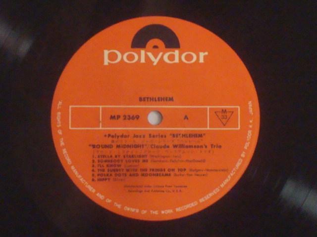 ラウンド・ミッドナイト / クロード・ウィリアムソン・トリオ 帯付LP < CD/DVD/ビデオ ラウンド・ミッドナイト / クロード・ウィリアムソン・トリオ 帯付LP < CD/DVD/ビデオの