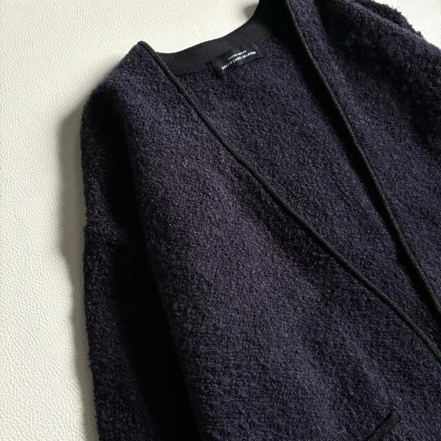 ◆美品◆ユナイテッドアローズ◆ツイード風ボアノーカラーカーディガン◆ネイビー◆F < ブランド ◆美品◆ユナイテッドアローズ◆ツイード風ボアノーカラーカーディガン◆ネイビー◆F < ブランドの