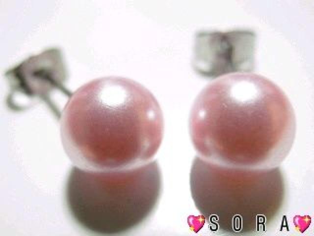 【ステンレス】ピンクパールピアス 8mm < 女性アクセサリー/時計 【ステンレス】ピンクパールピアス 8mm < 女性アクセサリー/時計の