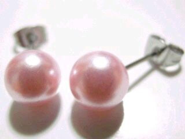 【ステンレス】ピンクパールピアス 8mm < 女性アクセサリー/時計 【ステンレス】ピンクパールピアス 8mm < 女性アクセサリー/時計の